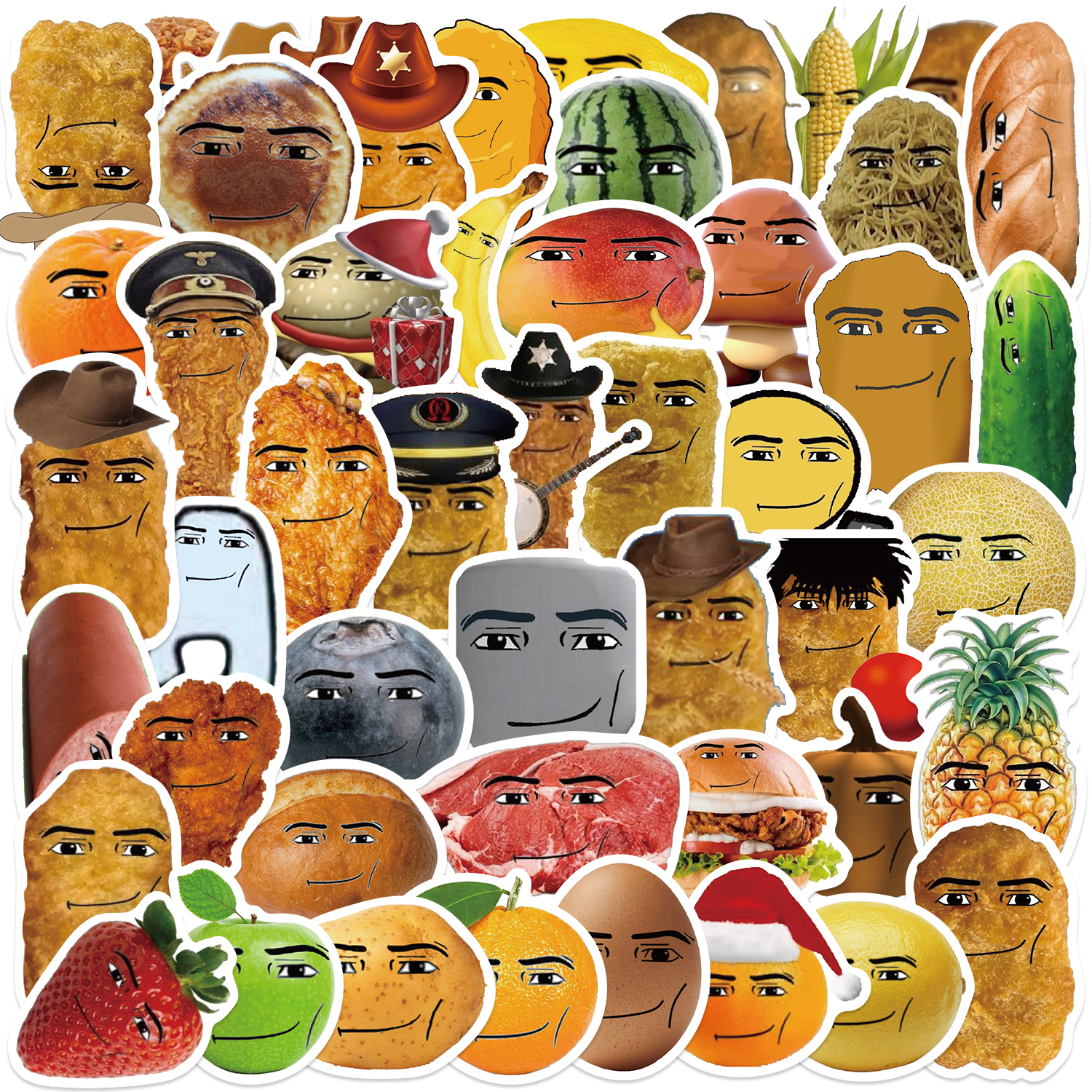 Gaming Accessories Roblox - 58pcs Robloxs Face -Winning Smile-Chicken Nugget