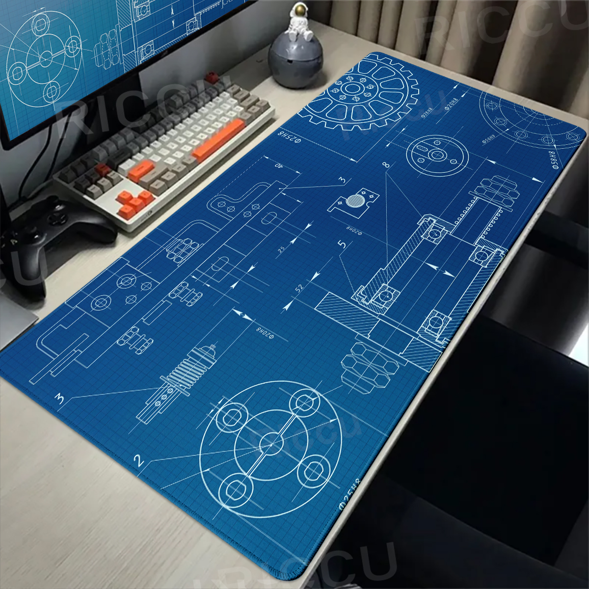 Extended Mouse Pad Large HD Me - Gaming Accessories Drawing ulasan dan harga