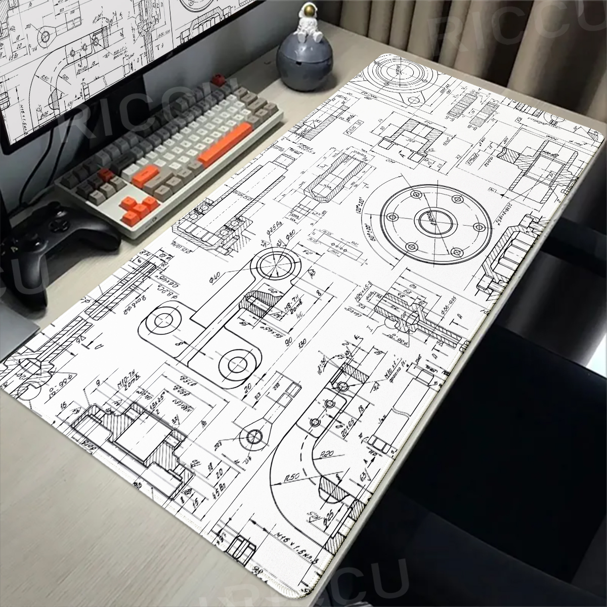 Extended Mouse Pad Large HD Me - Gaming Accessories Drawing ulasan dan harga