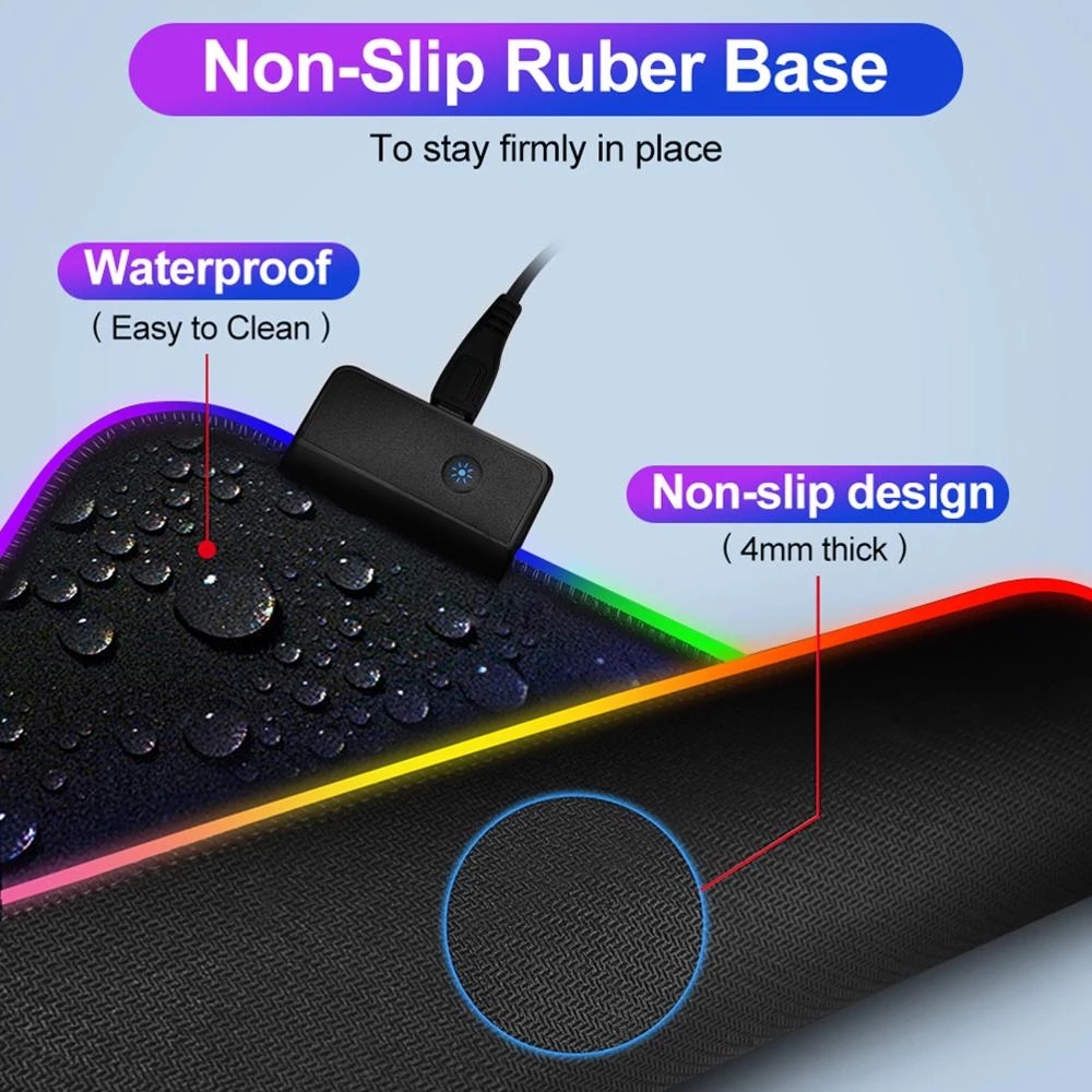 LED Luminous Gaming Mouse Pad  - Gaming Accessories Lights ulasan dan harga