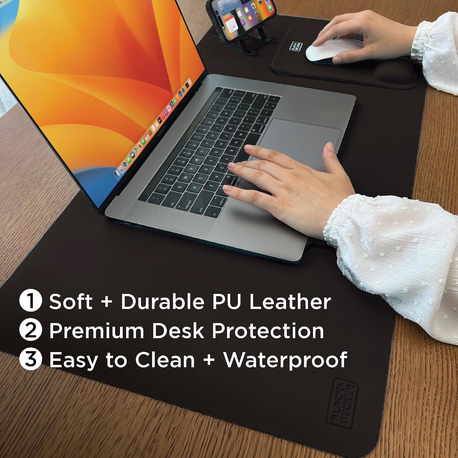 Faux Leather Desk Mat for Keyb - Gaming Accessories Keyboards ulasan dan harga