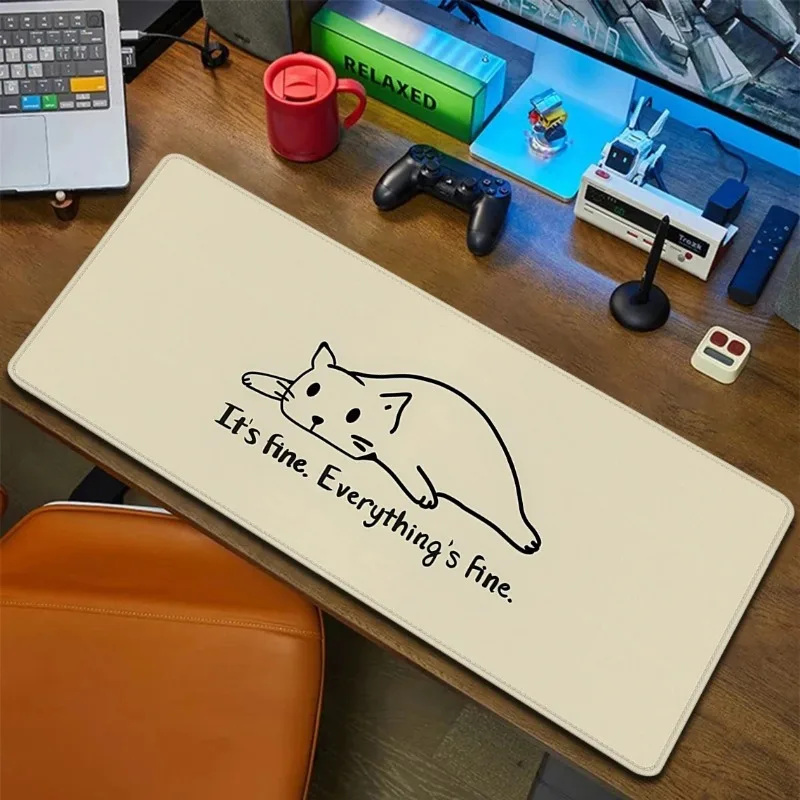 Coffee Mouse Pad Cute Cat Desk - Gaming Accessories Companies ulasan dan harga