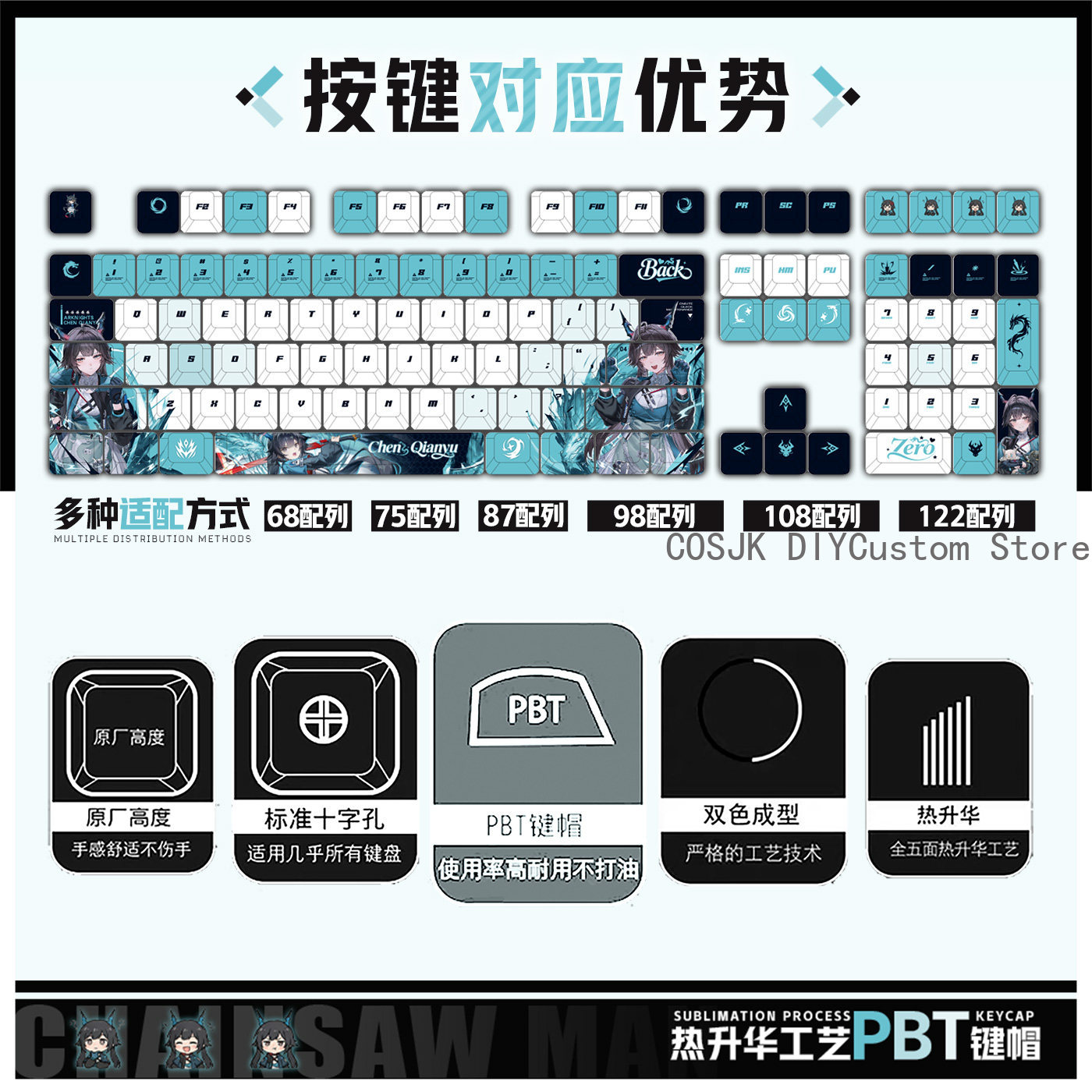 122 Keys Anime Chen Qianyu Ark - Gaming Accessories Keyboards ulasan dan harga