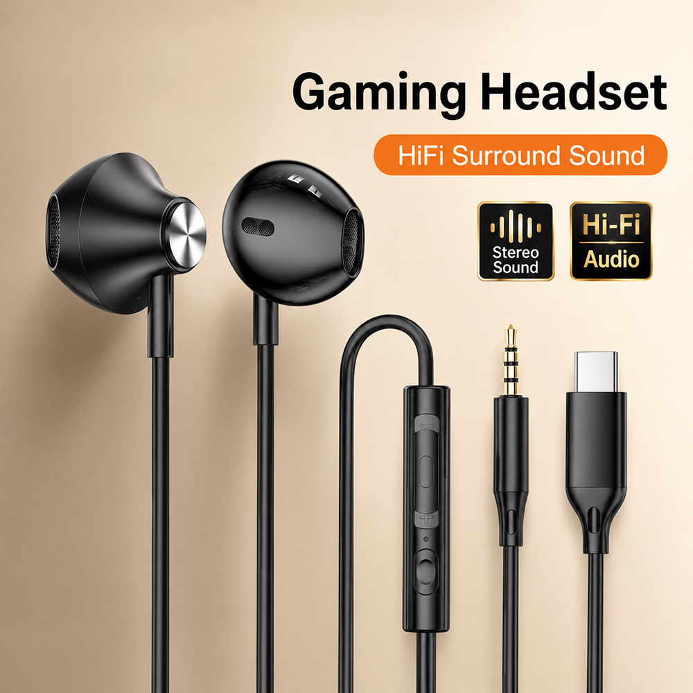 HiFi Surround Headphones Bass  - Xiaomi Gaming Accessories ulasan dan harga