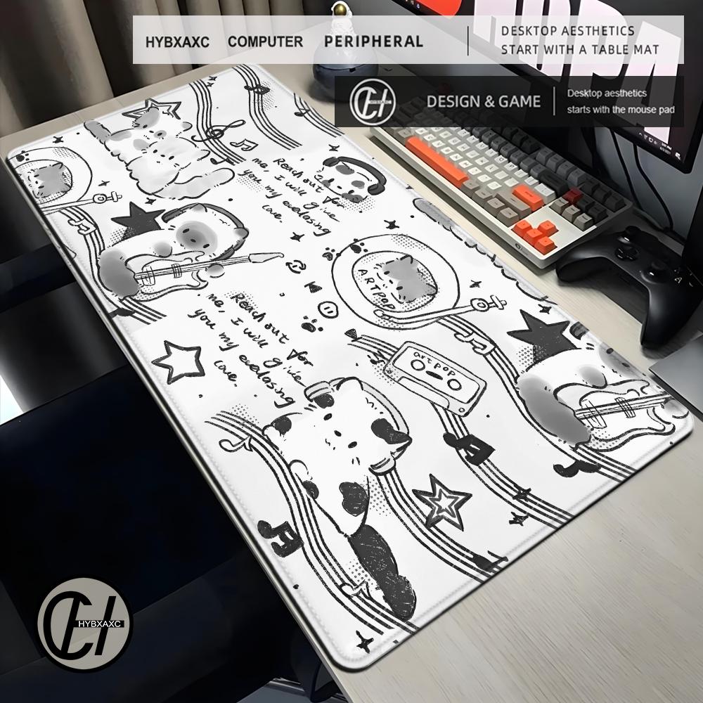 Black White Cute Cartoon Cat M - Gaming Accessories Companies ulasan dan harga