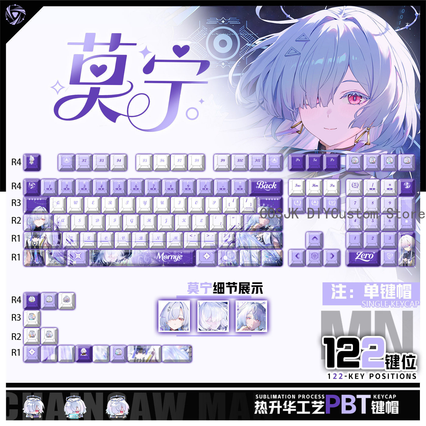 122 Keys Anime Mornye Wutherin - Gaming Accessories Keyboards ulasan dan harga