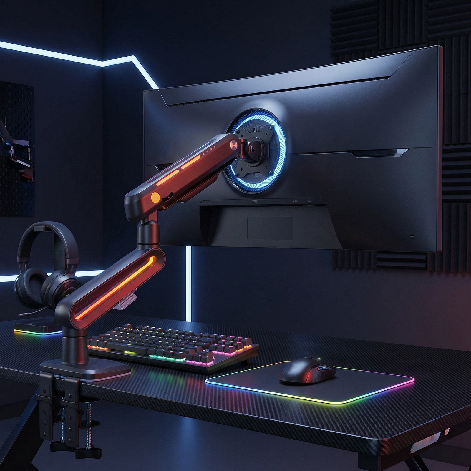 Gaming Monitor Mechanical Arm  - Gaming Accessories Rack ulasan dan harga