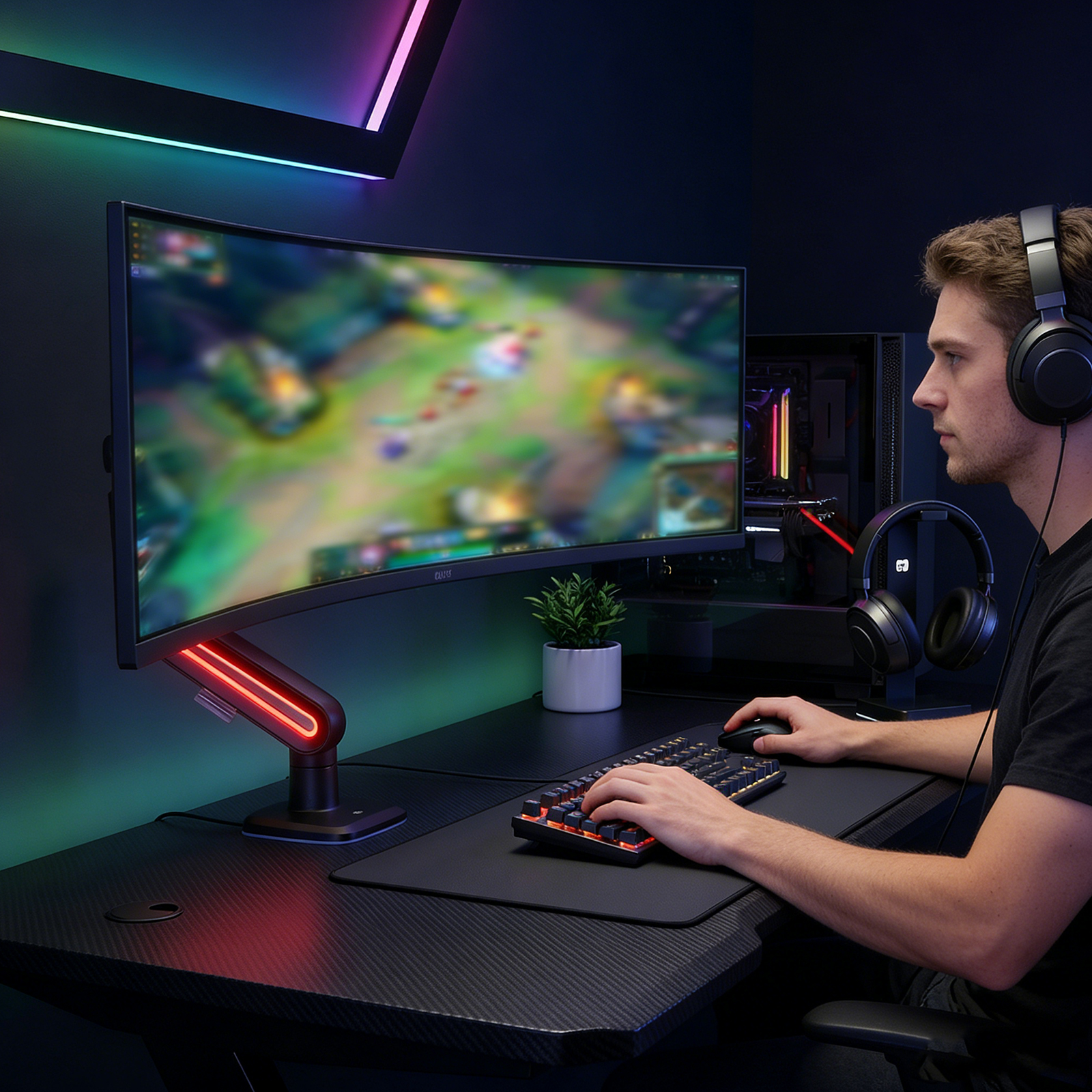 Gaming Monitor Mechanical Arm  - Gaming Accessories Rack ulasan dan harga