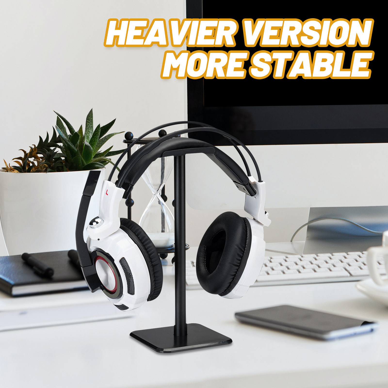 Headset Holder Weighed Stable  - Gaming Accessories Rack ulasan dan harga