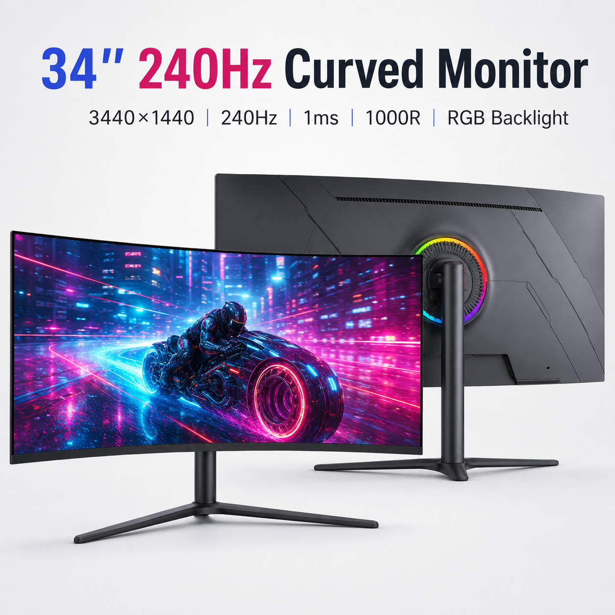 Curved Gaming Monitor 24 27 32 - Monitor 144Hz 27Inch ulasan dan harga