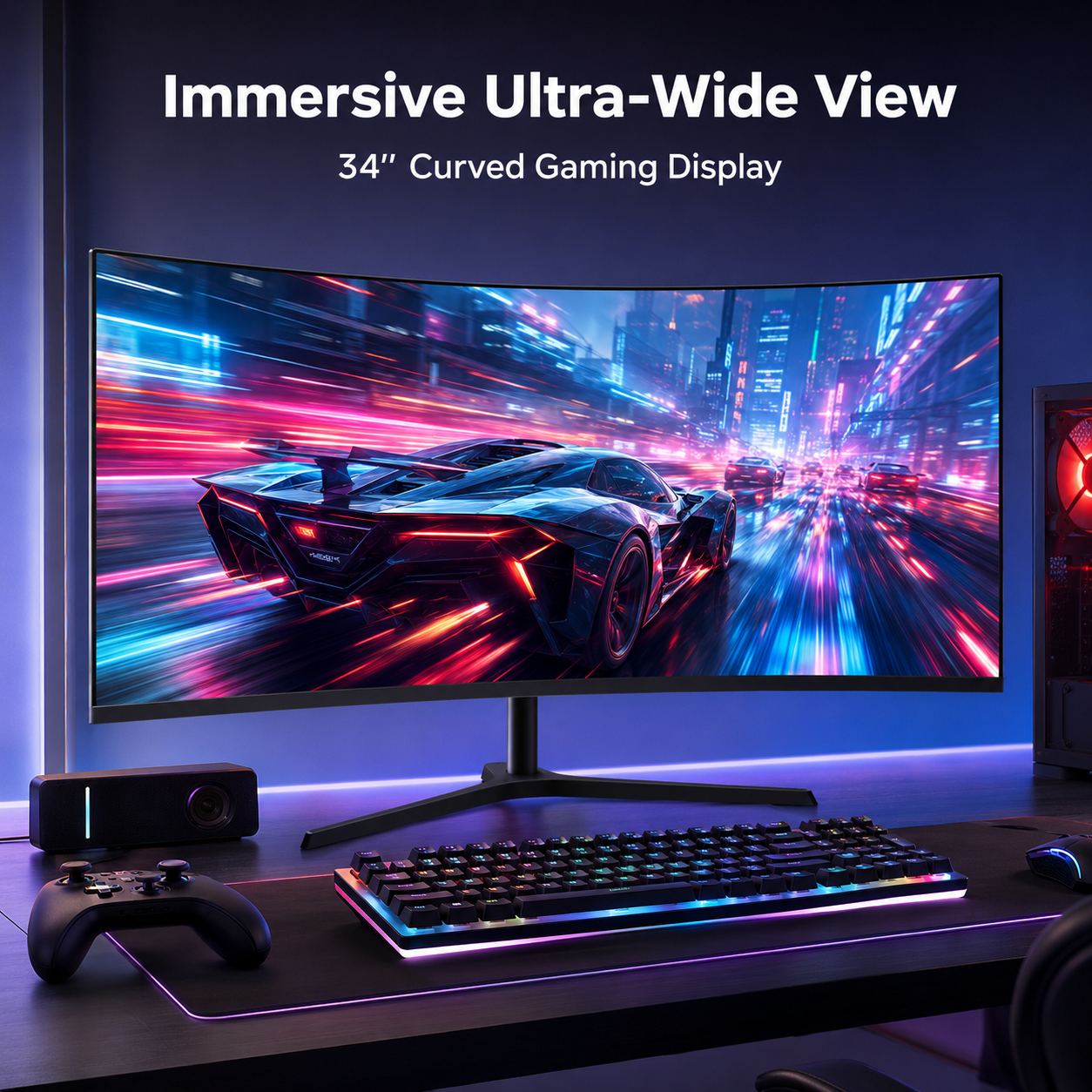 Curved Gaming Monitor 24 27 32 - Monitor 144Hz 27Inch ulasan dan harga