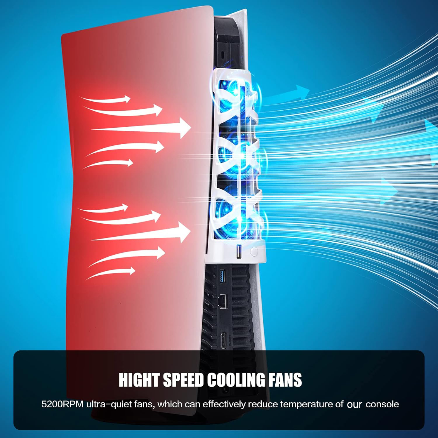 For PS5 Slient Cooling Fan wit - Gaming Accessories Lights ulasan dan harga